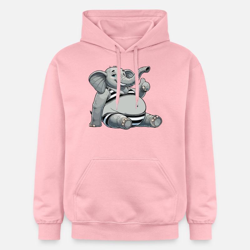 Eléphant en bikini - Sweat à capuche Softstyle® Gildan Unisexe - rose clair