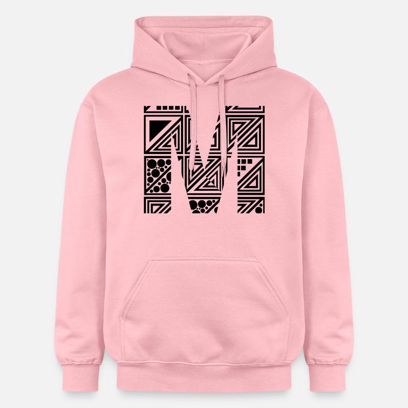 lettre M - Sweat à capuche Softstyle® Gildan Unisexe - rose clair