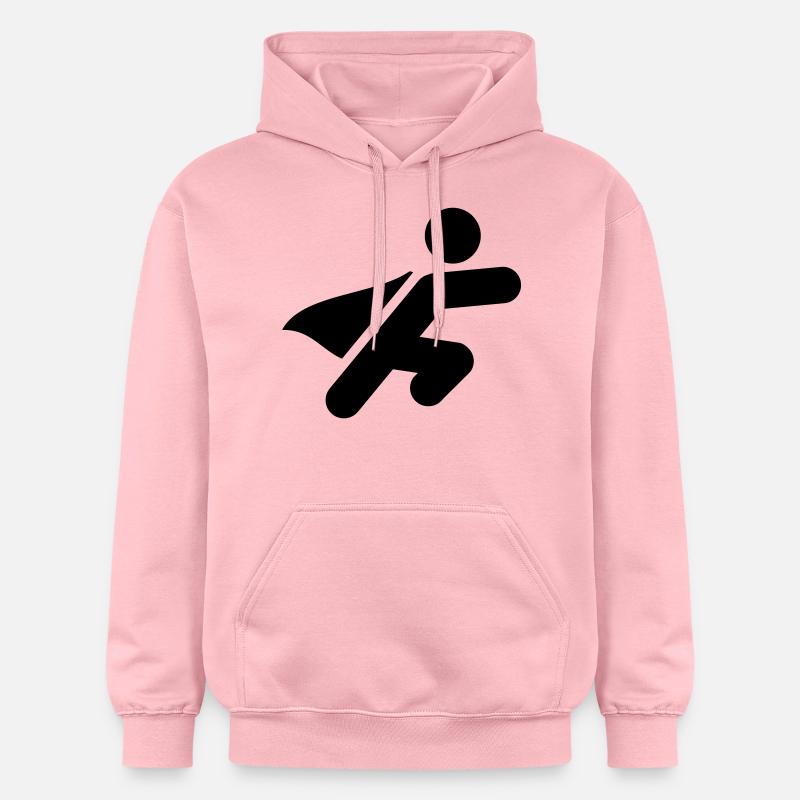 superheld_silhouette_f1 - Sweat à capuche Softstyle® Gildan Unisexe - rose clair