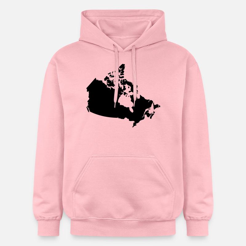 Canada Canada Carte - Sweat à capuche Softstyle® Gildan Unisexe - rose clair