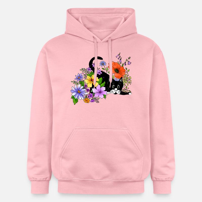 chat - Sweat à capuche Softstyle® Gildan Unisexe - rose clair