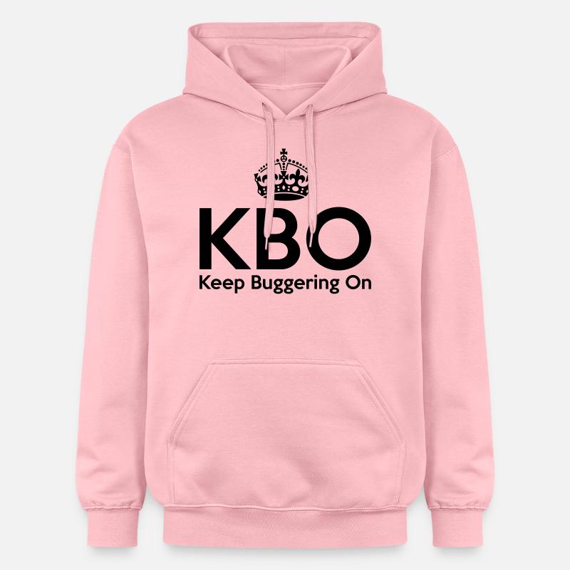 KBO - Keep Buggering on - Sweat à capuche Softstyle® Gildan Unisexe - rose clair