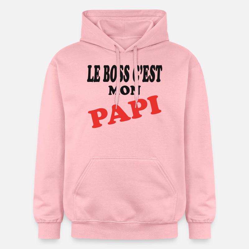 Papi - Sweat à capuche Softstyle® Gildan Unisexe - rose clair