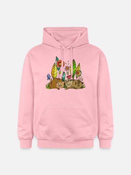 Cats - Gildan Unisex Softstyle® Midweight Hoodie - light pink