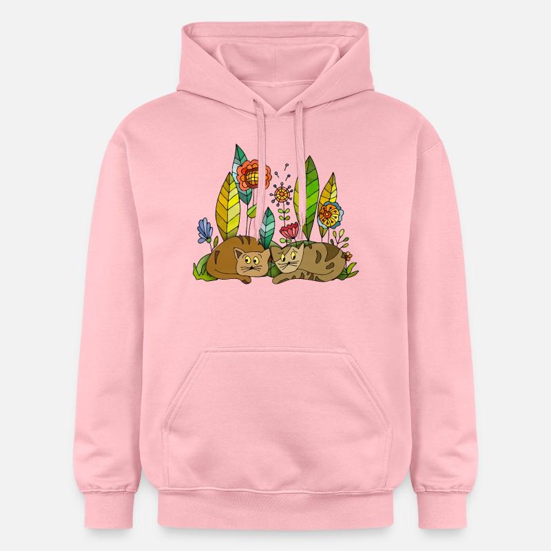 Cats - Gildan Unisex Softstyle® Midweight Hoodie - light pink