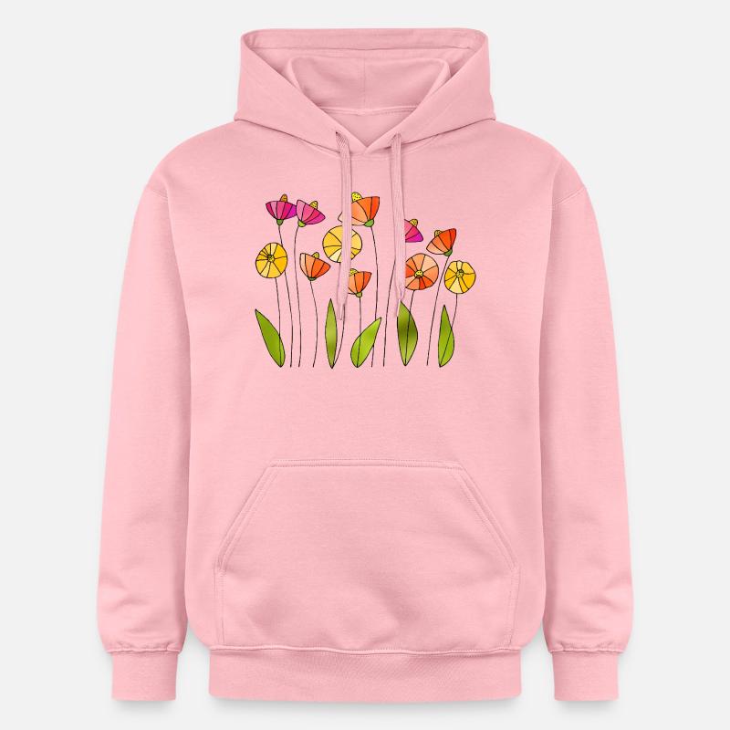 Fleur - Sweat à capuche Softstyle® Gildan Unisexe - rose clair