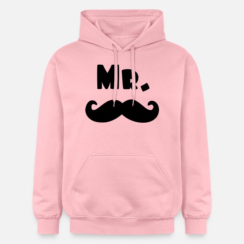 mr moustache - Sweat à capuche Softstyle® Gildan Unisexe - rose clair