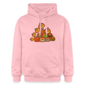 Tour citrouille - Sweat à capuche Softstyle® Gildan Unisexe - rose clair - Devant - Liana (172cm) & Jaron (178cm)