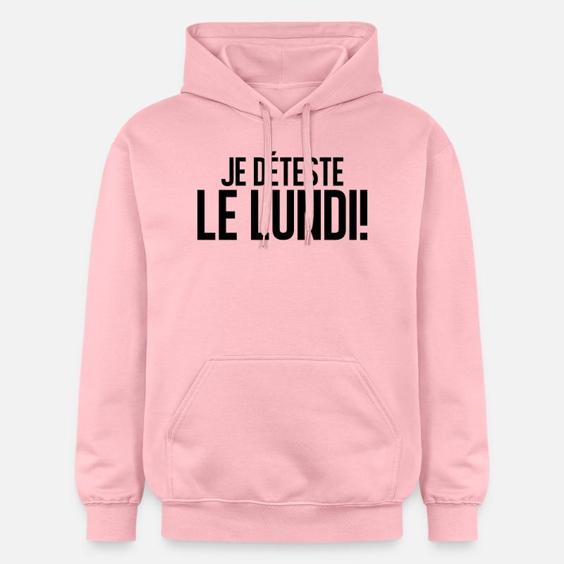 je déteste le lundi - Sweat à capuche Softstyle® Gildan Unisexe - rose clair