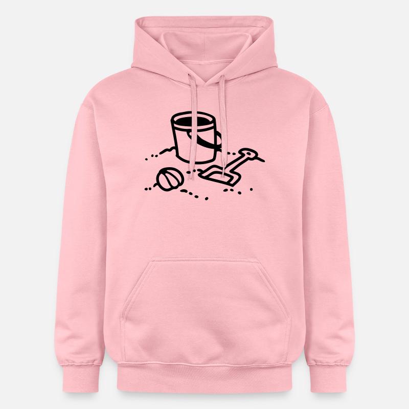 Sandbox - plage - Line - Sweat à capuche Softstyle® Gildan Unisexe - rose clair