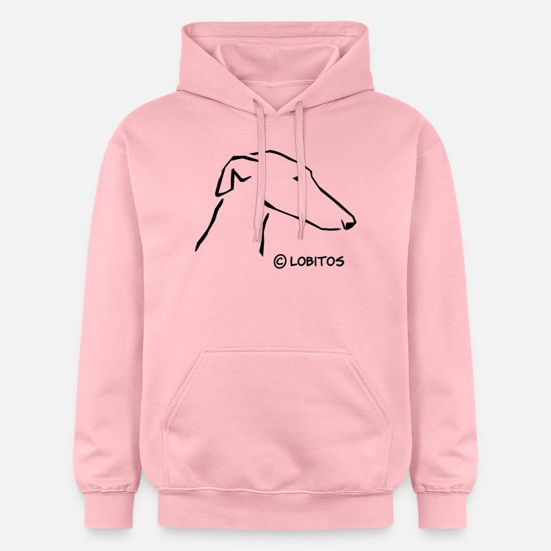 Tête de lévrier - Sweat à capuche Softstyle® Gildan Unisexe - rose clair