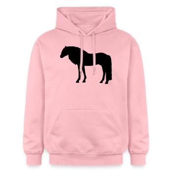 Haflinger Scherenschnitt - Gildan Unisex Softstyle® Midweight Hoodie - Hellrosa - Vorne - Liana (172cm) & Jaron (178cm)