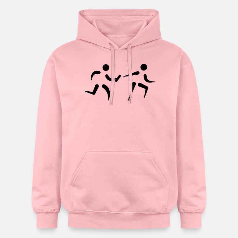 Course relais - Sweat à capuche Softstyle® Gildan Unisexe - rose clair