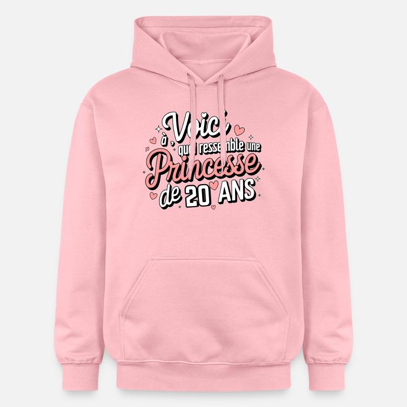 Princesse de 20 Ans - Sweat à capuche Softstyle® Gildan Unisexe - rose clair