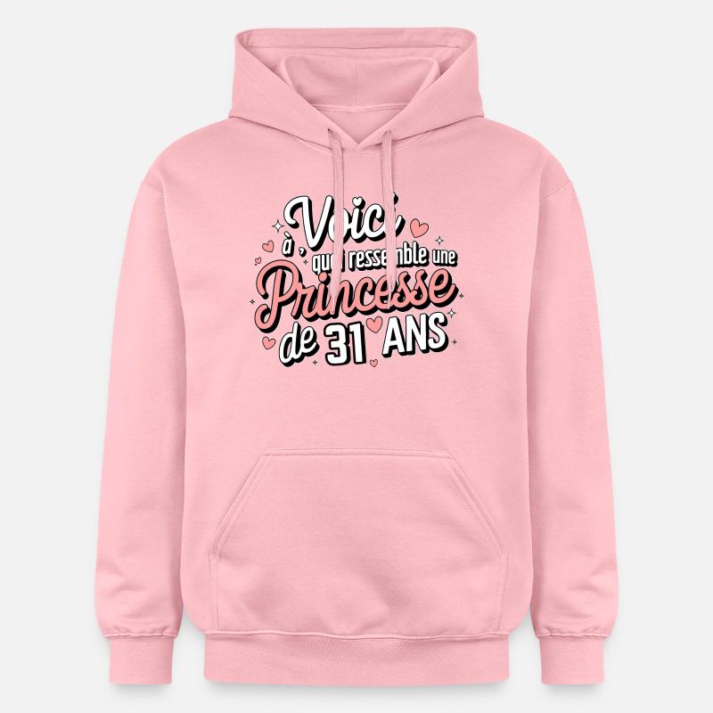 Princesse de 31 Ans - Sweat à capuche Softstyle® Gildan Unisexe - rose clair
