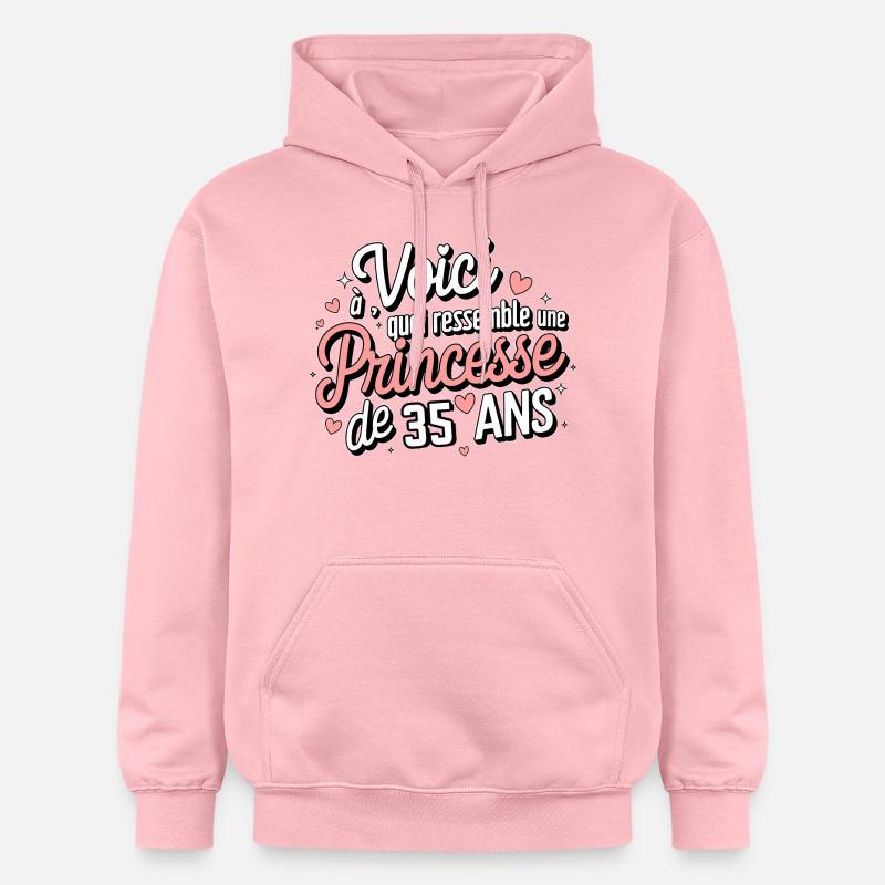 Princesse de 35 Ans - Sweat à capuche Softstyle® Gildan Unisexe - rose clair