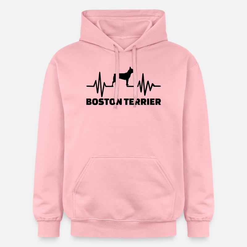 Boston Terrier - Sweat à capuche Softstyle® Gildan Unisexe - rose clair