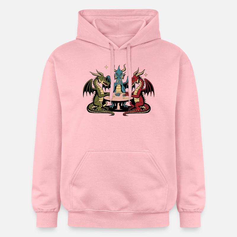 Drachen-Spielkarten - Gildan Unisex Softstyle® Midweight Hoodie - Hellrosa