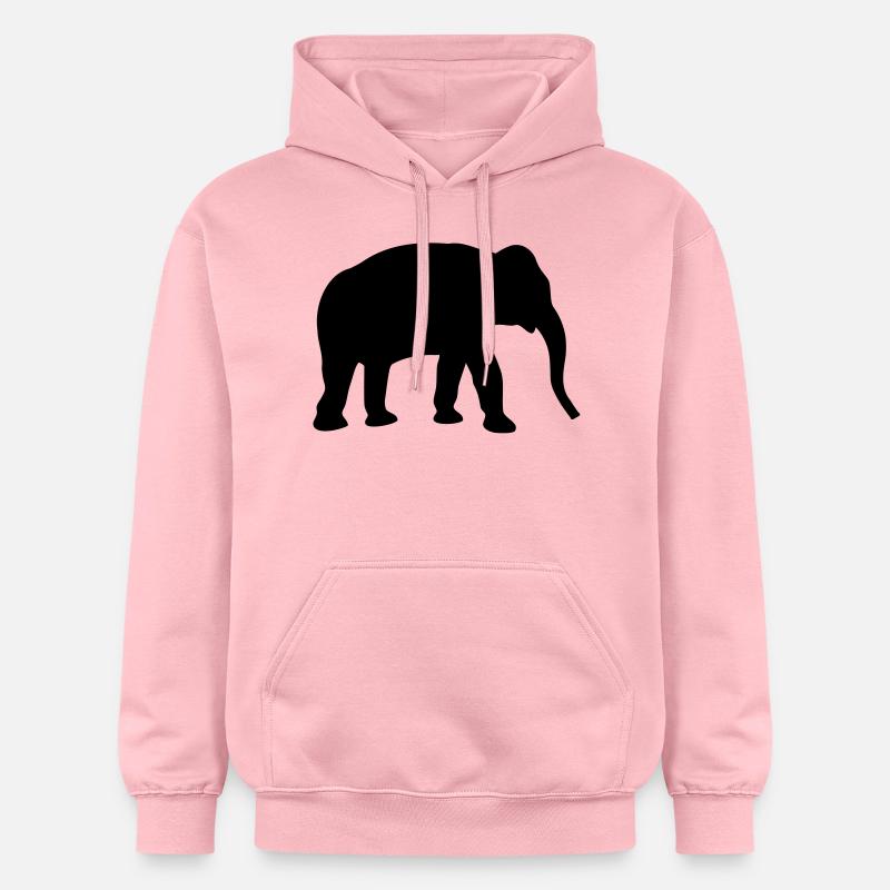 elephant_silhouette_c1 - Sweat à capuche Softstyle® Gildan Unisexe - rose clair