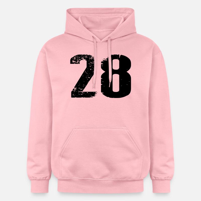 Maillot à 28 numéros - Sweat à capuche Softstyle® Gildan Unisexe - rose clair
