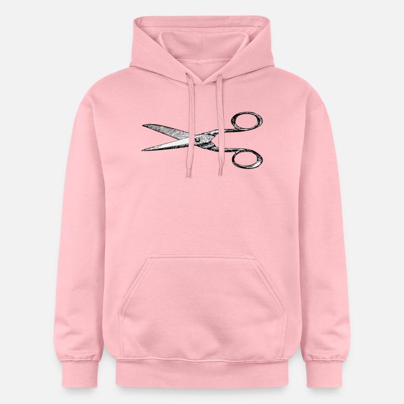 dessin Ciseaux Barber - Sweat à capuche Softstyle® Gildan Unisexe - rose clair