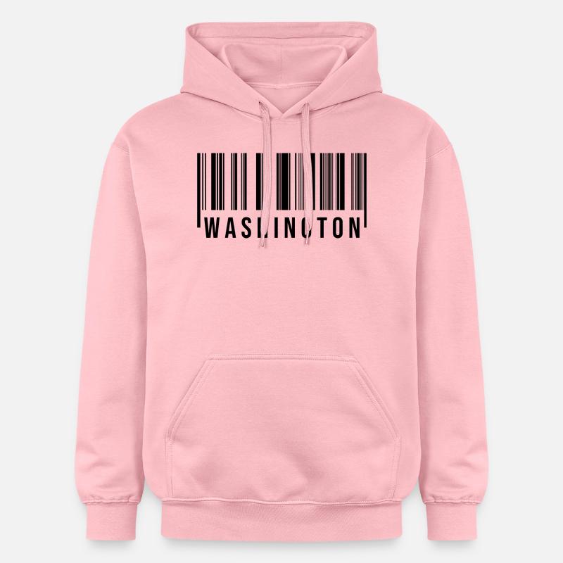 Code-barres de Washington - Sweat à capuche Softstyle® Gildan Unisexe - rose clair