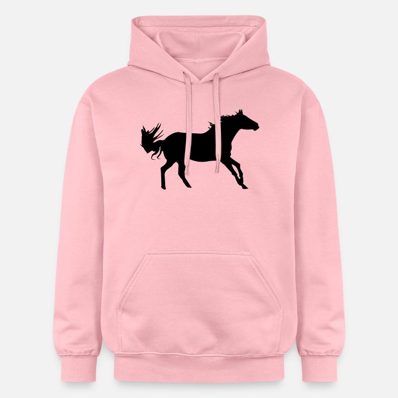 cheval - Sweat à capuche Softstyle® Gildan Unisexe - rose clair