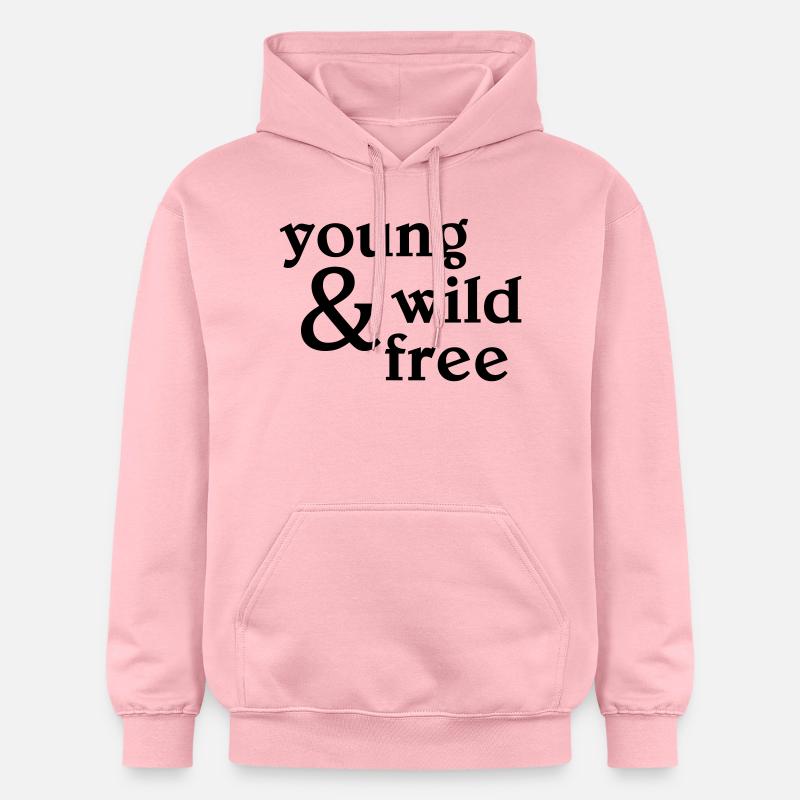 young, wild and free - Sweat à capuche Softstyle® Gildan Unisexe - rose clair