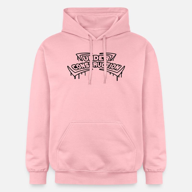 Under Construction - Sweat à capuche Softstyle® Gildan Unisexe - rose clair