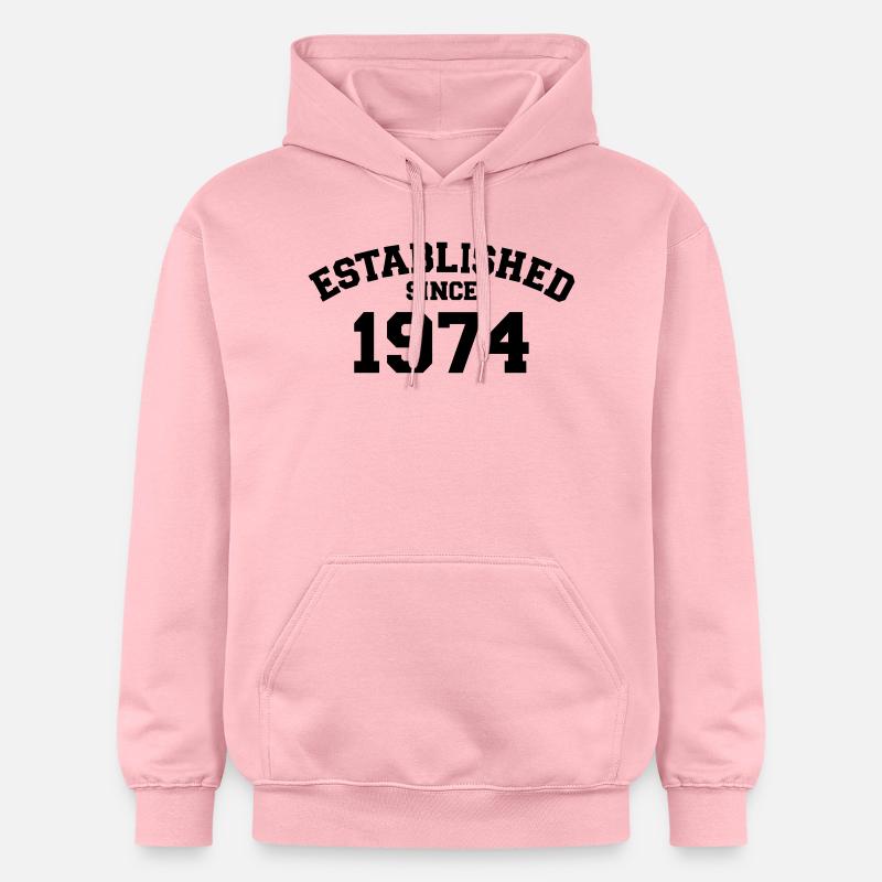 Established 1974 - Sweat à capuche Softstyle® Gildan Unisexe - rose clair
