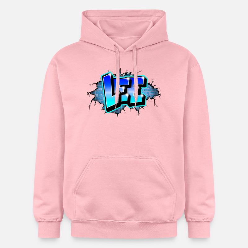 Graffiti LEE Blue Brick Risse - Gildan Unisex Softstyle® Midweight Hoodie - Hellrosa