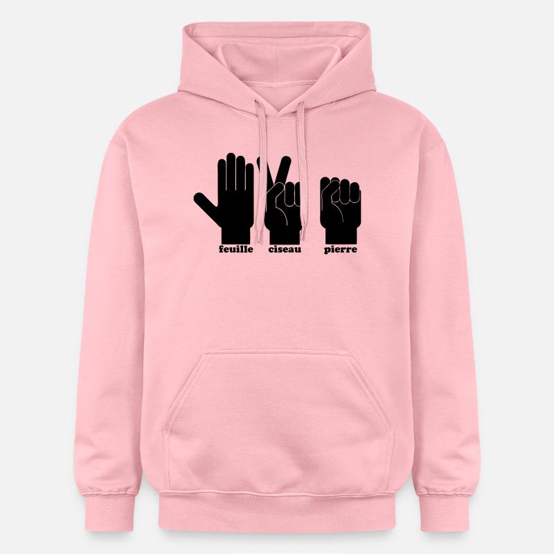 Feuille,ciseau,pierre - Sweat à capuche Softstyle® Gildan Unisexe - rose clair