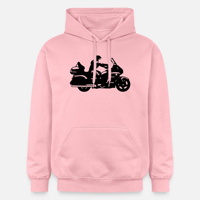 dessin moto Goldwing Gt - Sweat à capuche Softstyle® Gildan Unisexe - rose clair