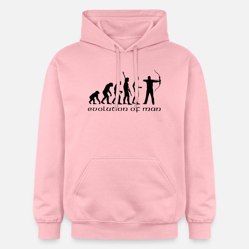 evolution_bogenschiessen_b - Sweat à capuche Softstyle® Gildan Unisexe - rose clair