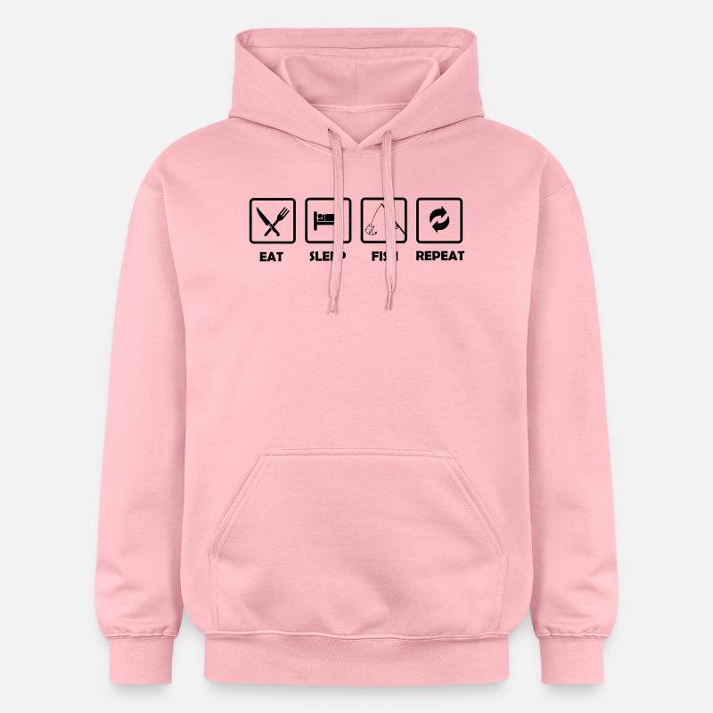 eat_sleep_fish_repeat - Sweat à capuche Softstyle® Gildan Unisexe - rose clair