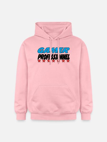 GAMER PROFESSIONNEL - Sweat à capuche Softstyle® Gildan Unisexe - rose clair