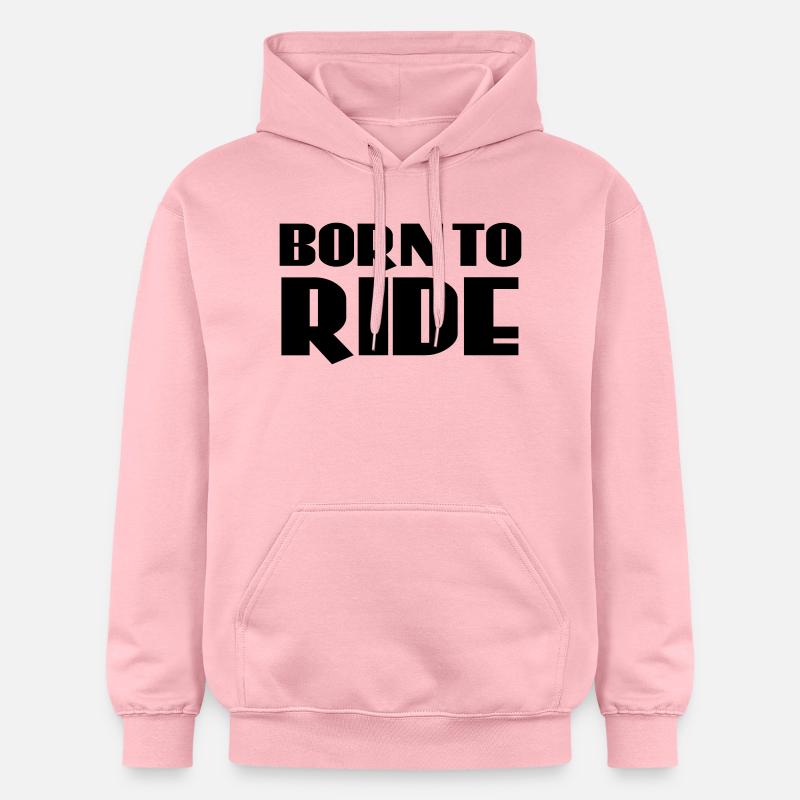 Born to ride - Sweat à capuche Softstyle® Gildan Unisexe - rose clair