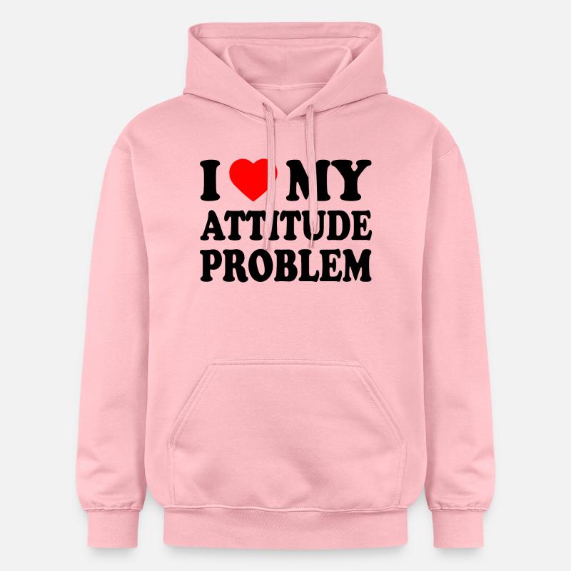 i love my attitude problem - Sweat à capuche Softstyle® Gildan Unisexe - rose clair