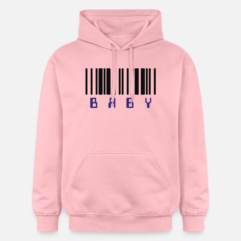 Code à Barres Bébé - Sweat à capuche Softstyle® Gildan Unisexe - rose clair