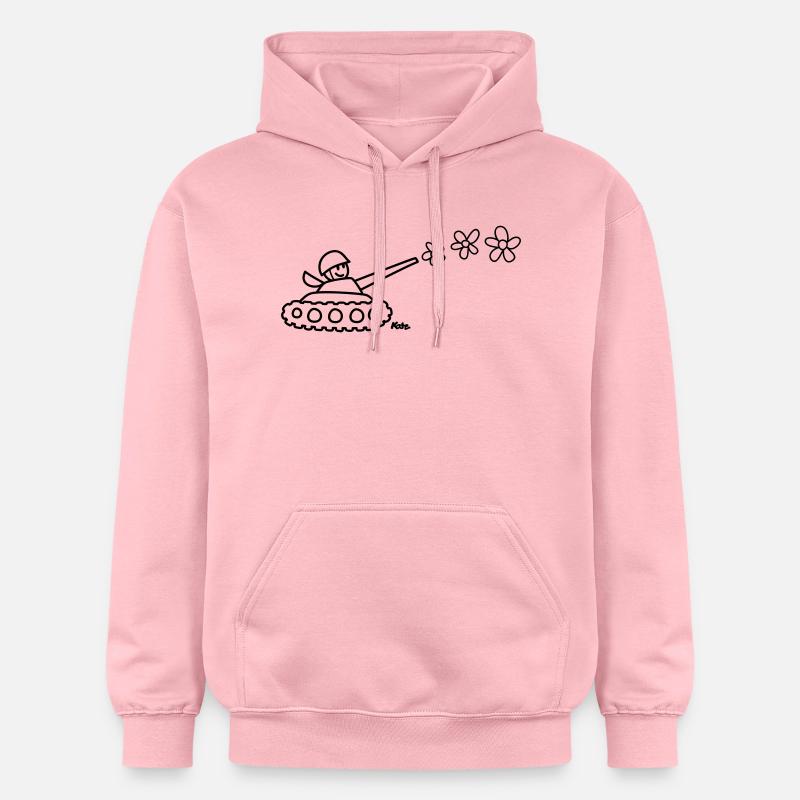 Panzer mit Blumen - Sweat à capuche Softstyle® Gildan Unisexe - rose clair