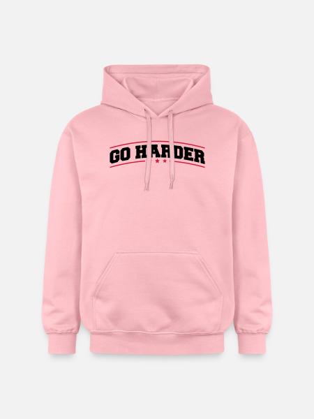 go_harder_bv2 - Gildan Unisex Softstyle® Midweight Hoodie - Hellrosa