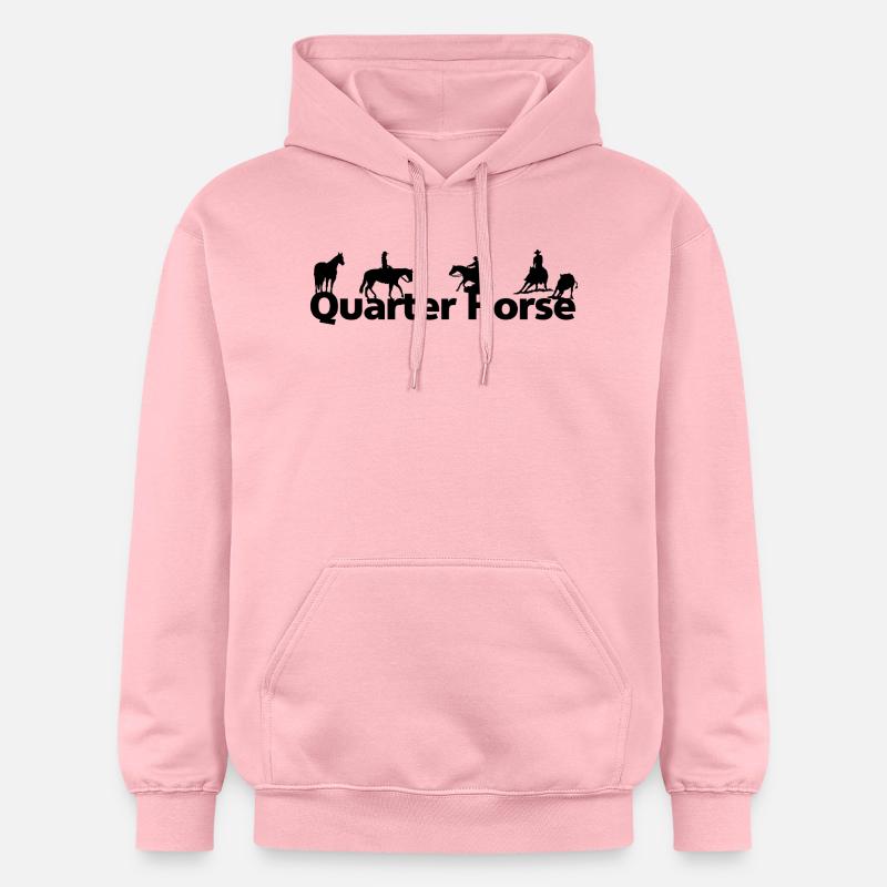 silhouettes de quart de cheval - Sweat à capuche Softstyle® Gildan Unisexe - rose clair
