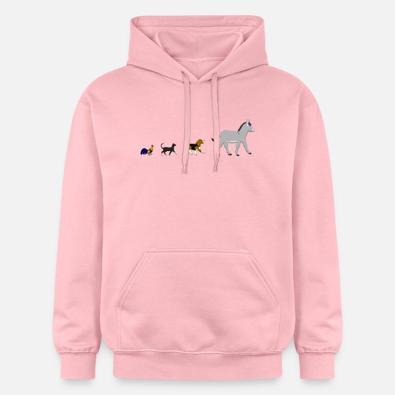Chien, chat, coq, âne - Sweat à capuche Softstyle® Gildan Unisexe - rose clair