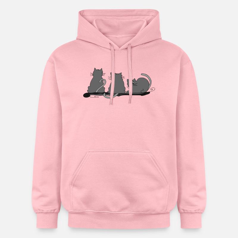 Chats - Sweat à capuche Softstyle® Gildan Unisexe - rose clair