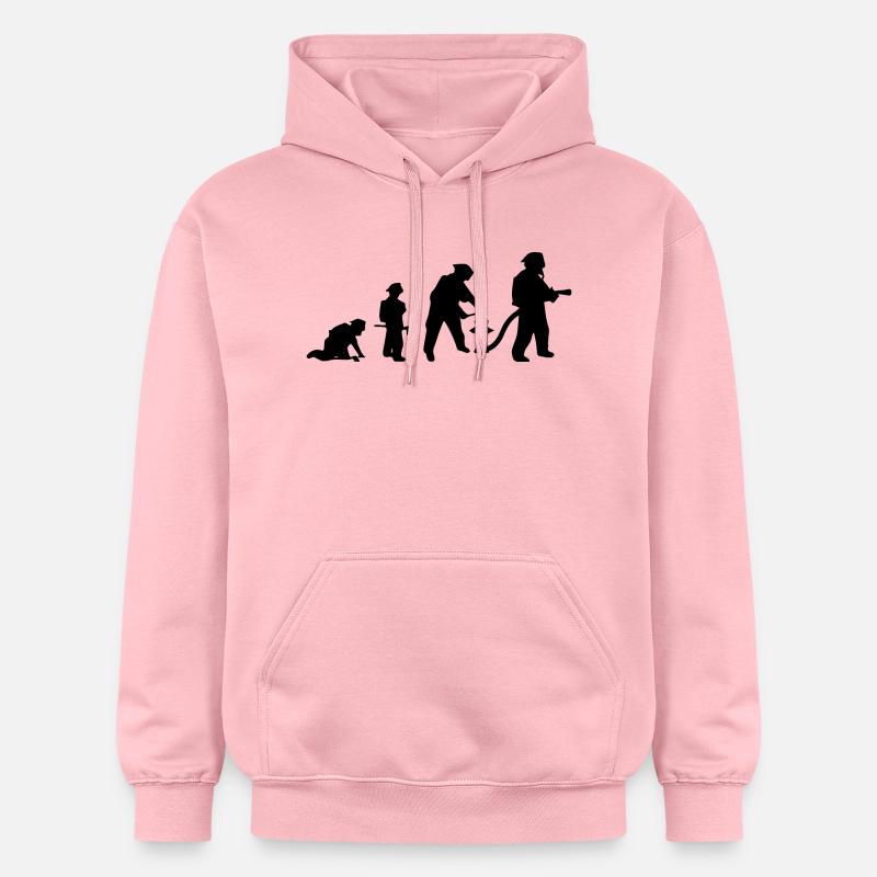 Evolution du pompier - Sweat à capuche Softstyle® Gildan Unisexe - rose clair