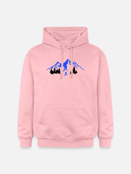 Snowboarding 2 - Gildan Unisex Softstyle® Midweight Hoodie - light pink