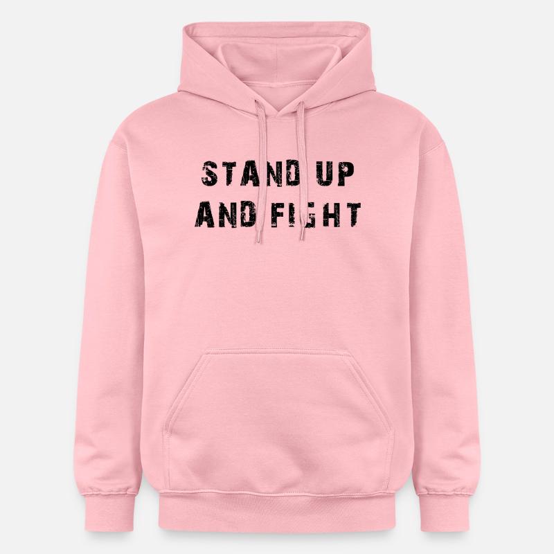 DEBOUT ET LUTTE - Sweat à capuche Softstyle® Gildan Unisexe - rose clair