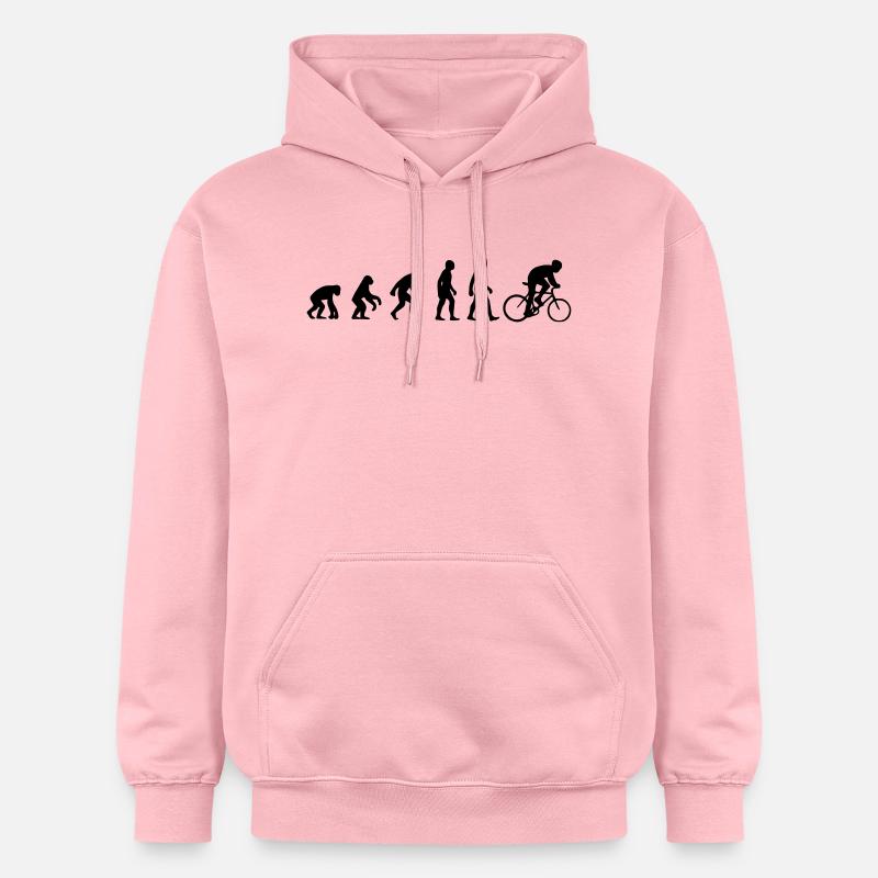 Évolution du vélo - Sweat à capuche Softstyle® Gildan Unisexe - rose clair