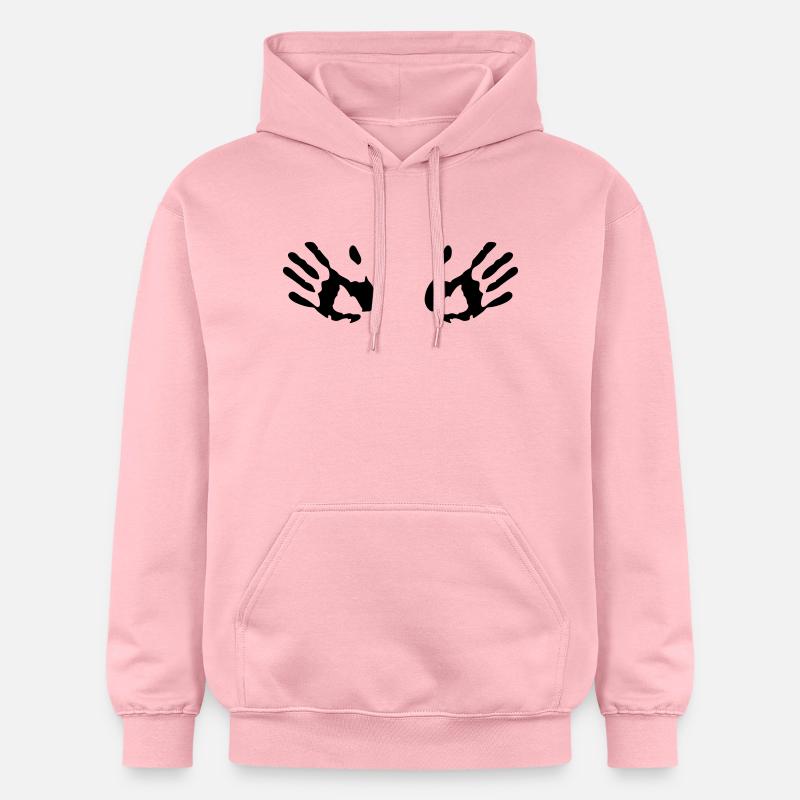 empreintes de mains - Sweat à capuche Softstyle® Gildan Unisexe - rose clair