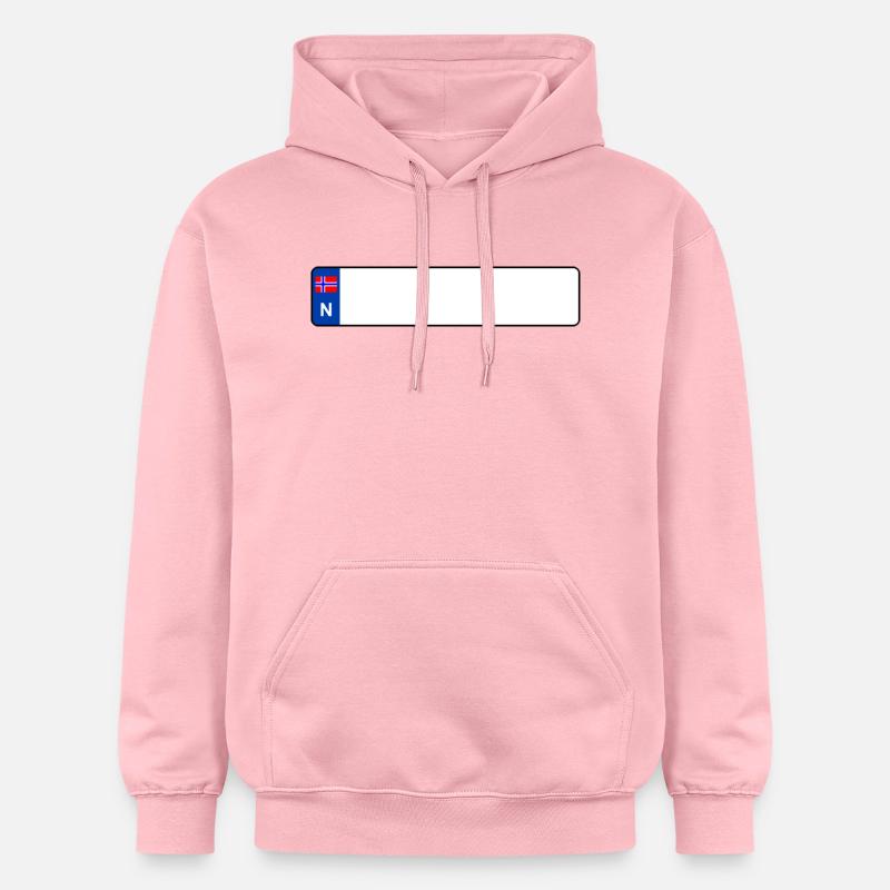 plaque d'immatriculation N - Sweat à capuche Softstyle® Gildan Unisexe - rose clair